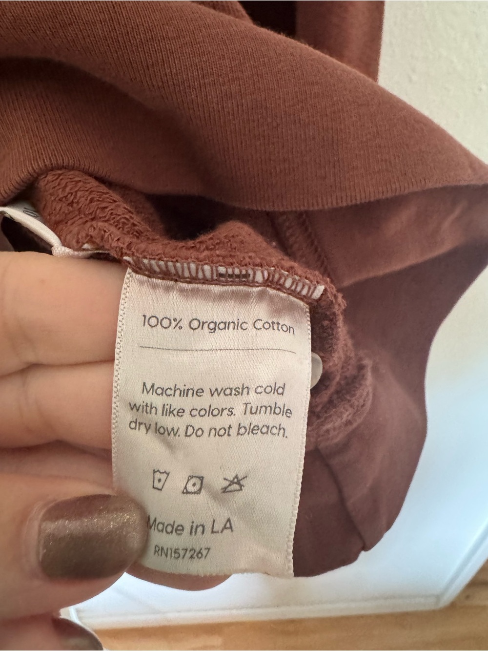 MATE the Label Organic Cotton Terry Sweat Set Joggers Crewneck Small SEE PHOTOS - Picture 8 of 9